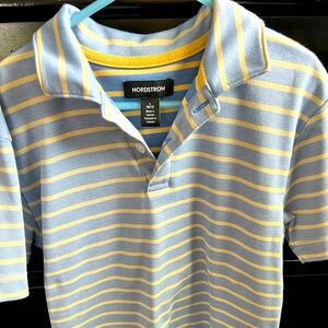Boys blue and yellow striped polo from Nordstrom. Size 10-12.